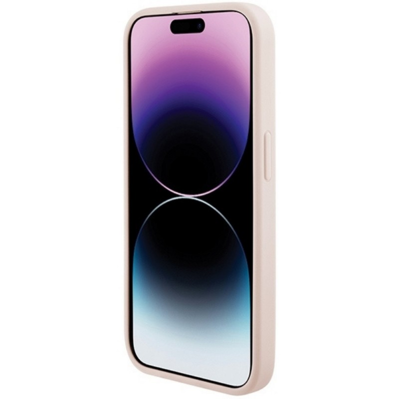 Оригинален кейс Karl Lagerfeld Quilted K Pattern, За iPhone 15 Pro (6.1), Розов