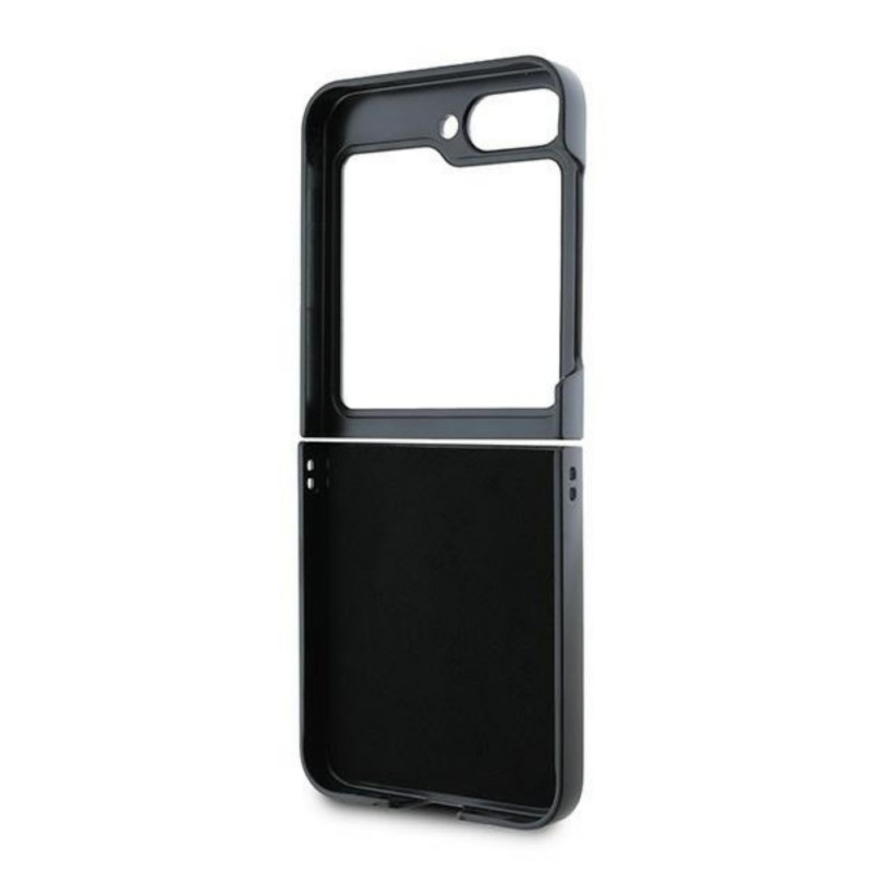 Оригинален кейс Karl Lagerfeld Saffiano Metal Pin, За Samsung Galaxy Z Flip6, Черен