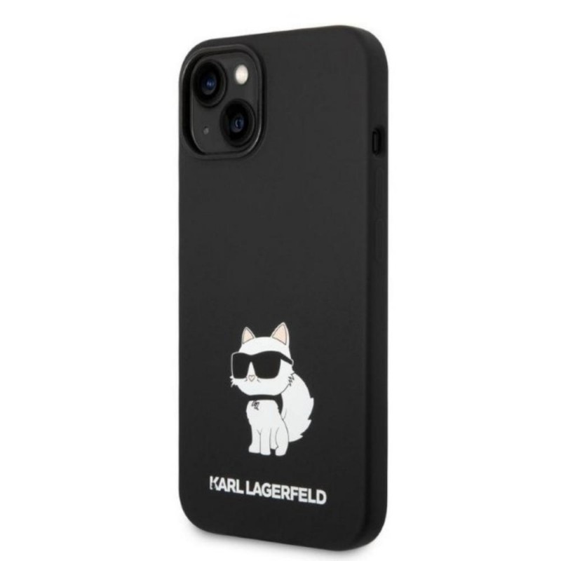 Оригинален кейс Karl Lagerfeld Silicone Choupette, За iPhone 14 Pro (6.1), Черен