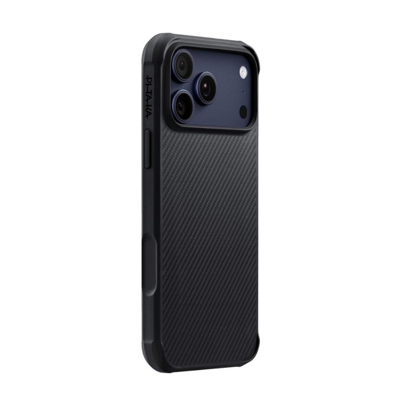 Оригинален кейс Pitaka Aramid ProGuard, За iPhone 17 Pro (6.3), Черен