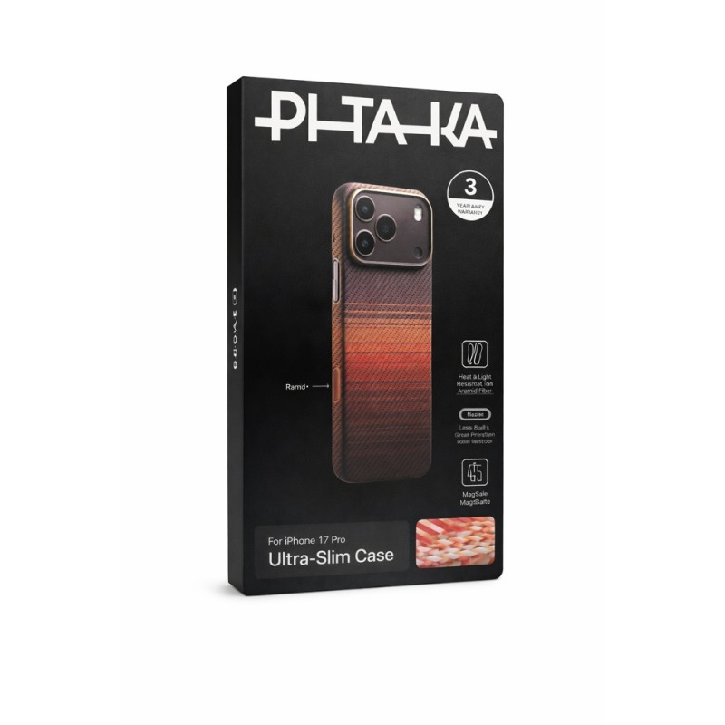 Оригинален кейс Pitaka Ultra-Slim Sunset, За iPhone 17 Pro Max (6.9), Кафяв