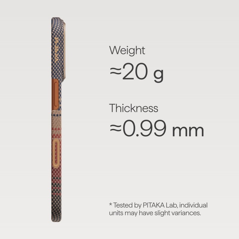 Оригинален кейс Pitaka Ultra-Slim Sunset, За iPhone 17 Pro Max (6.9), Кафяв