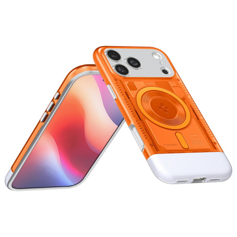 Оригинален кейс Spigen Classic C1 MagSafe, За iPhone 17 Pro Max (6.9), Оранжев