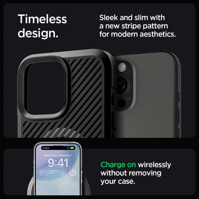 Кейс Spigen Core Armor Magsafe, За iPhone 16 Pro Max (6.9), Черен