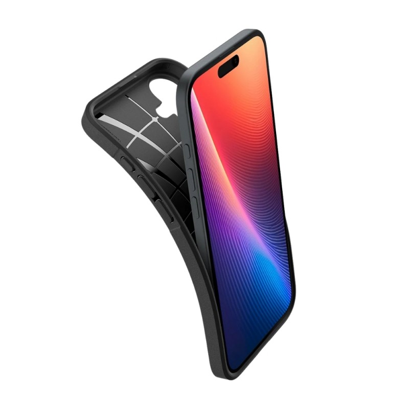 Кейс Spigen Core Armor matte, За iPhone 16 (6.1), Черен