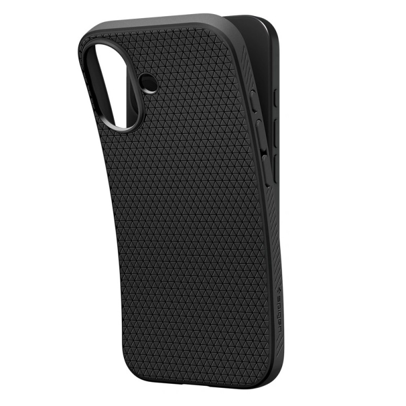 Оригинален кейс Spigen Liquid Air, За iPhone 17 (6.3), Черен