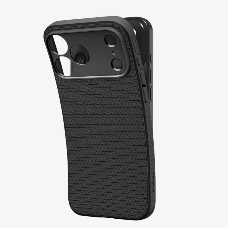 Оригинален кейс Spigen Liquid Air, За iPhone 17 Pro (6.3), Черен