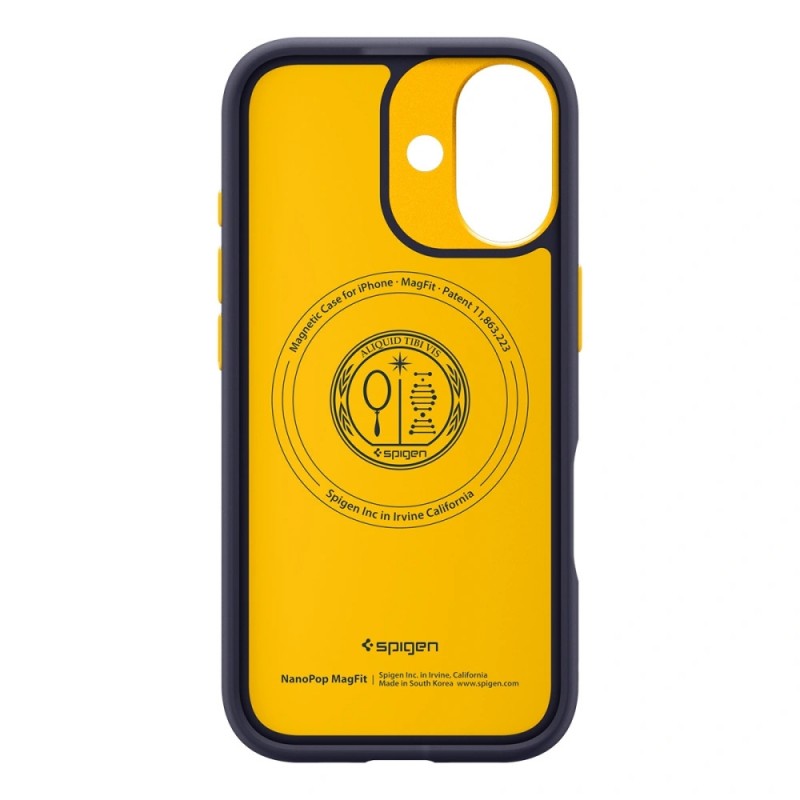 Оригинален кейс Spigen Nano Pop MagSafe, За iPhone 17 (6.3), Тъмносин