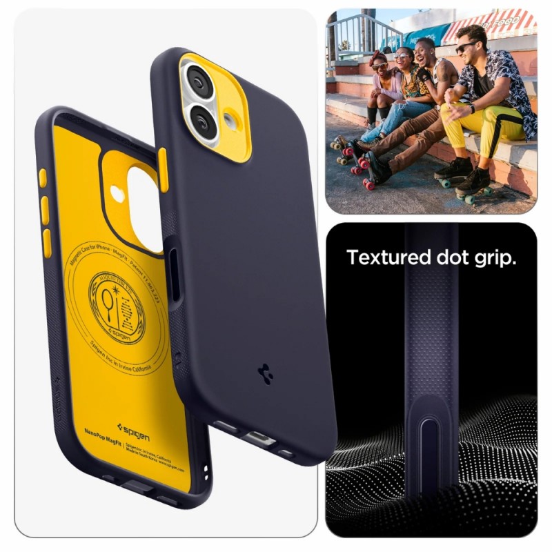 Оригинален кейс Spigen Nano Pop MagSafe, За iPhone 17 (6.3), Тъмносин