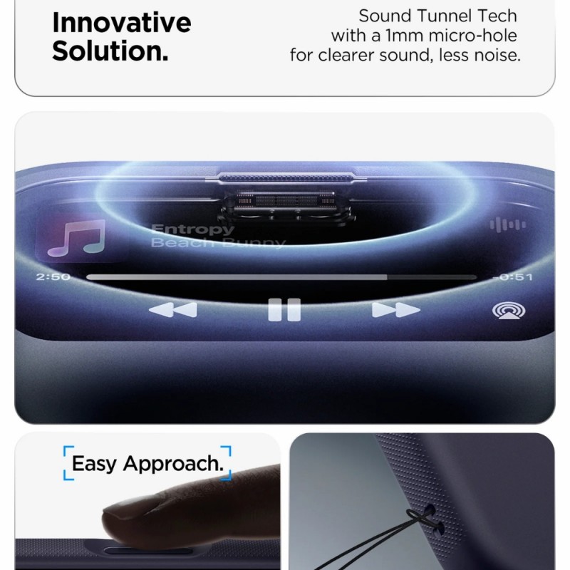 Оригинален кейс Spigen Nano Pop MagSafe, За iPhone 17 Pro (6.3), Тъмносин