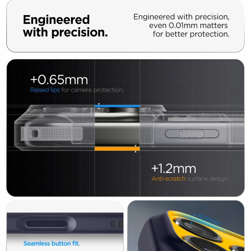 Оригинален кейс Spigen Nano Pop MagSafe, За iPhone 17 Pro (6.3), Тъмносин