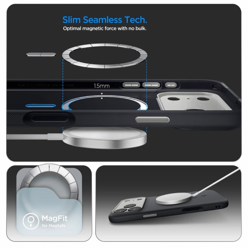 Оригинален кейс Spigen Nano Pop MagSafe, За iPhone 17 Pro Max (6.9), Черен