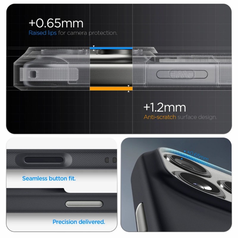 Оригинален кейс Spigen Nano Pop MagSafe, За iPhone 17 Pro Max (6.9), Черен