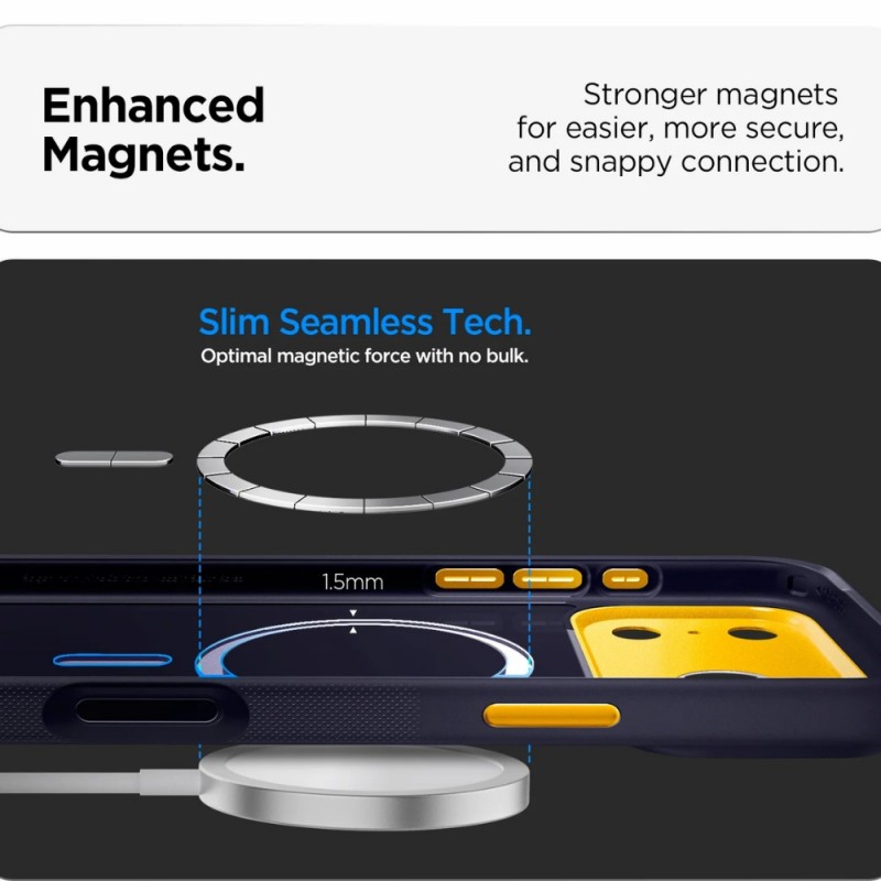 Оригинален кейс Spigen Nano Pop MagSafe, За iPhone 17 Pro Max (6.9), Тъмносин