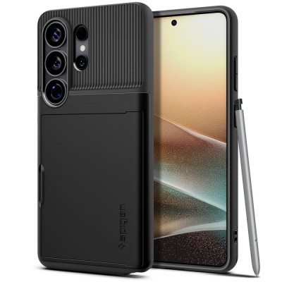 Оригинален кейс Spigen Slim Armor CS, За Samsung Galaxy S26 Ultra, Черен