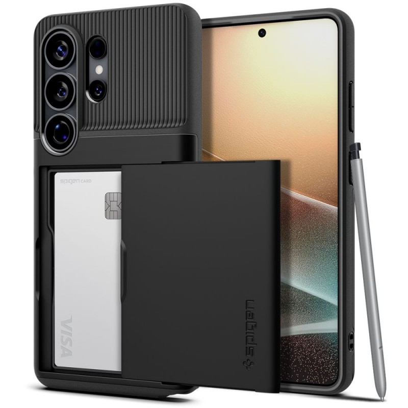 Оригинален кейс Spigen Slim Armor CS, За Samsung Galaxy S26 Ultra, Черен