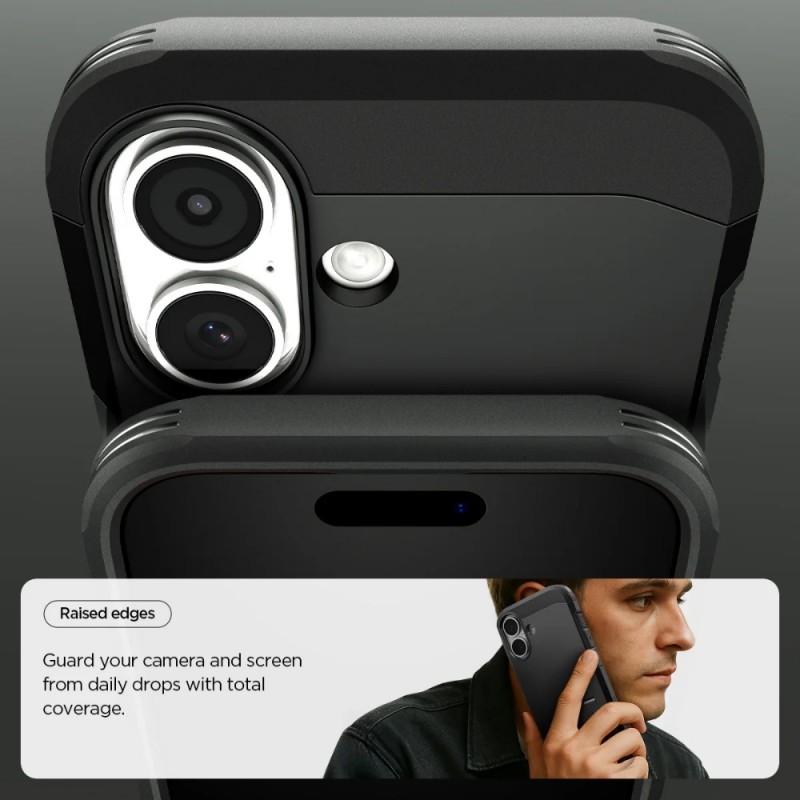 Оригинален кейс Spigen Tough Armor T Magsafe, За iPhone 17 (6.3), Черен