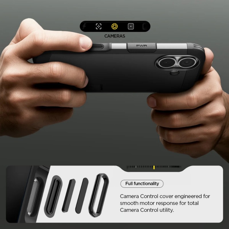 Оригинален кейс Spigen Tough Armor T Magsafe, За iPhone 17 (6.3), Черен