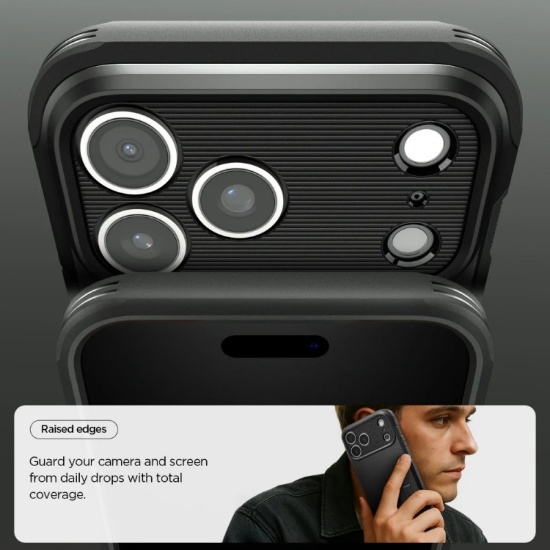 Оригинален кейс Spigen Tough Armor T Magsafe, За iPhone 17 Pro (6.3), Черен