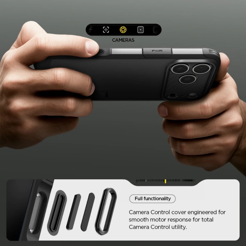 Оригинален кейс Spigen Tough Armor T Magsafe, За iPhone 17 Pro (6.3), Черен