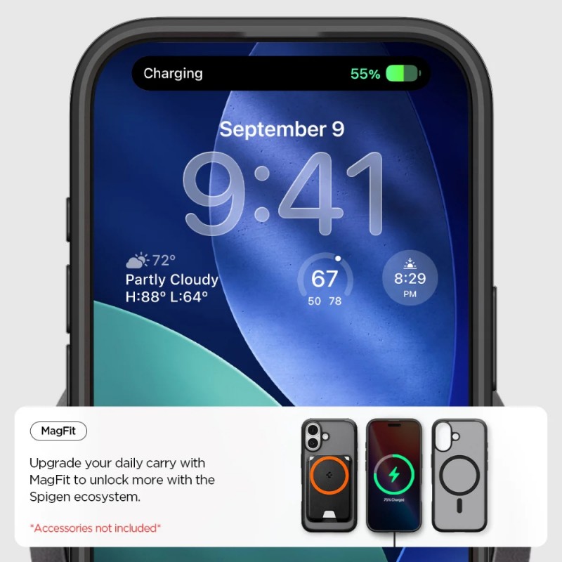 Оригинален кейс Spigen Ultra Hybrid Magsafe, За iPhone 17 (6.3), Черен