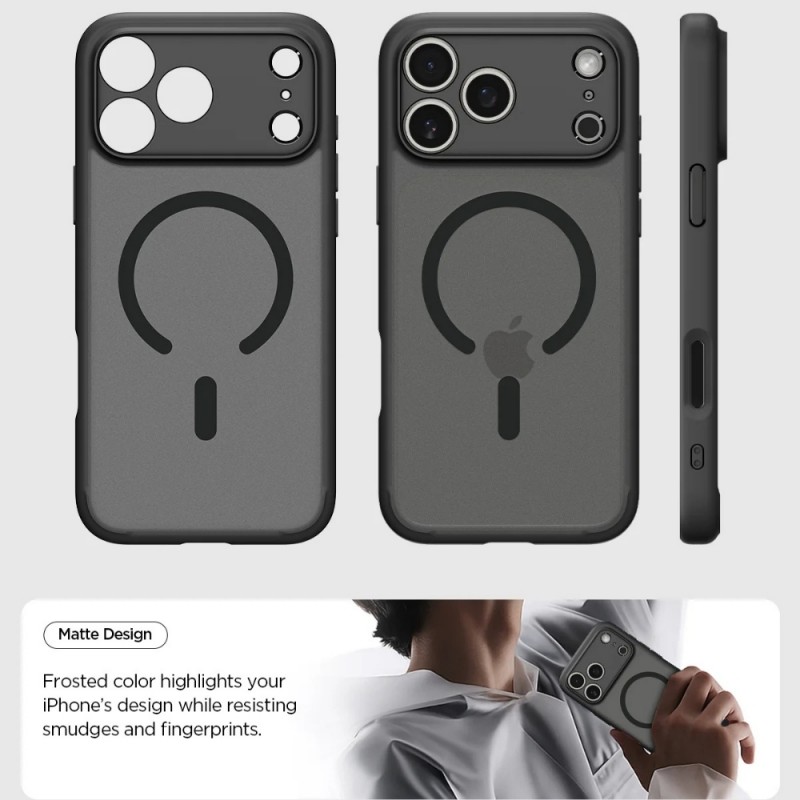 Оригинален кейс Spigen Ultra Hybrid Magsafe, За iPhone 17 Pro (6.3), Черен