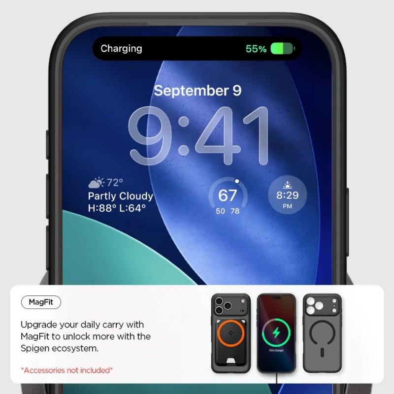 Оригинален кейс Spigen Ultra Hybrid Magsafe, За iPhone 17 Pro (6.3), Черен