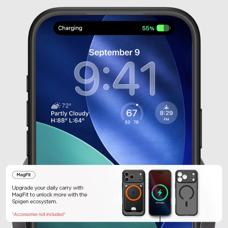 Оригинален кейс Spigen Ultra Hybrid Magsafe, За iPhone 17 Pro Max (6.9), Черен