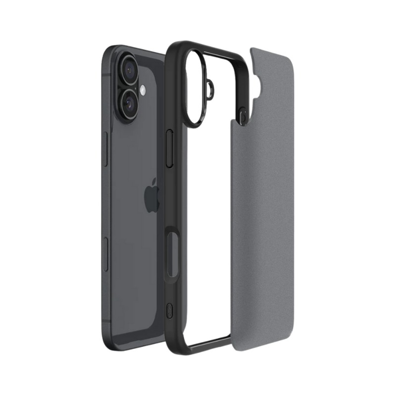 Кейс Spigen Ultra Hybrid, За iPhone 16 (6.1), Черен