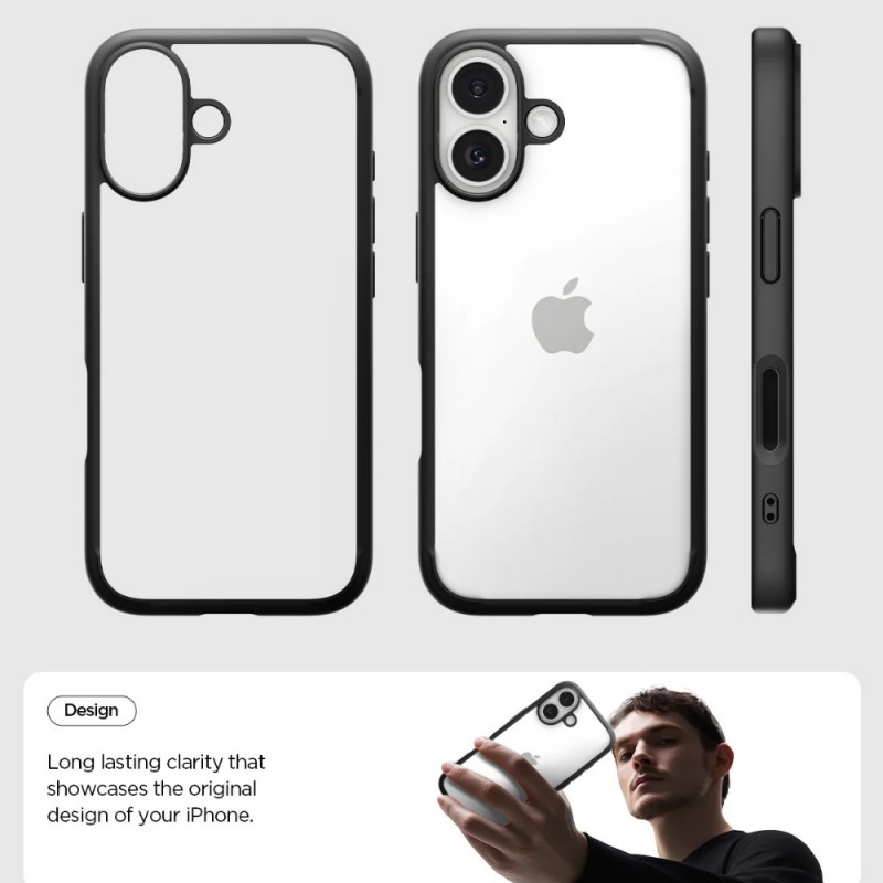 Оригинален кейс Spigen Ultra Hybrid, За iPhone 17 (6.3), Черен