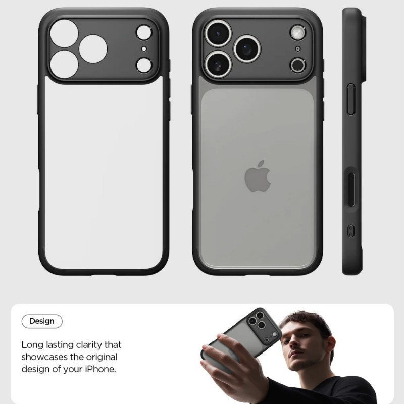 Оригинален кейс Spigen Ultra Hybrid, За iPhone 17 Pro (6.3), Черен