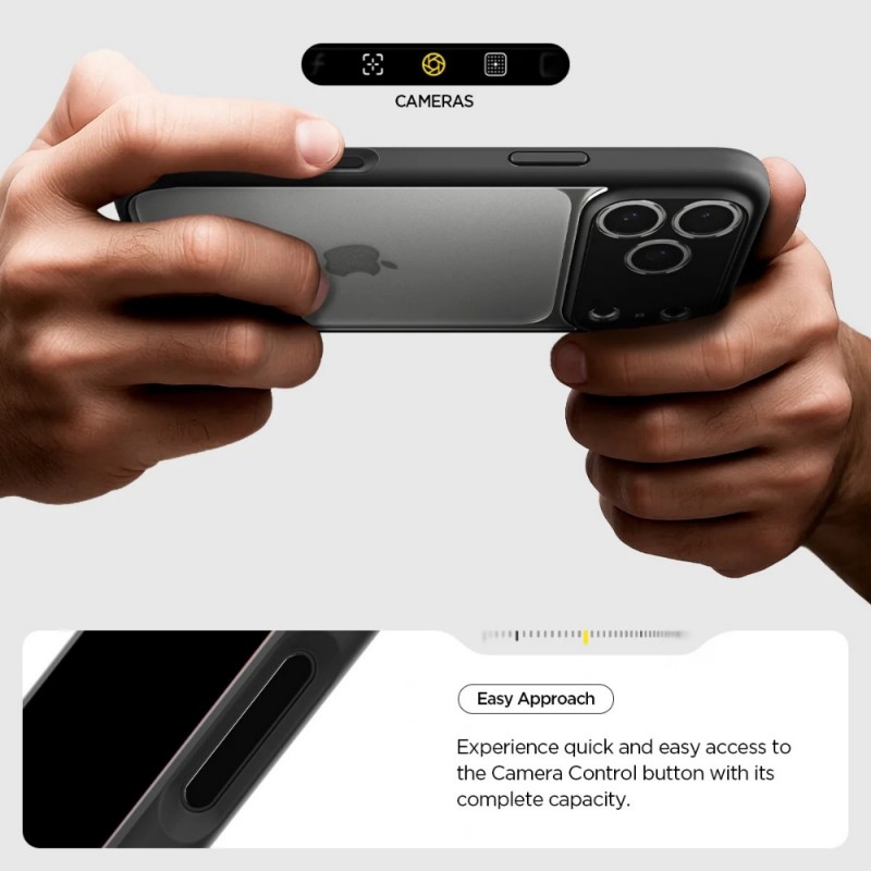 Оригинален кейс Spigen Ultra Hybrid, За iPhone 17 Pro (6.3), Черен