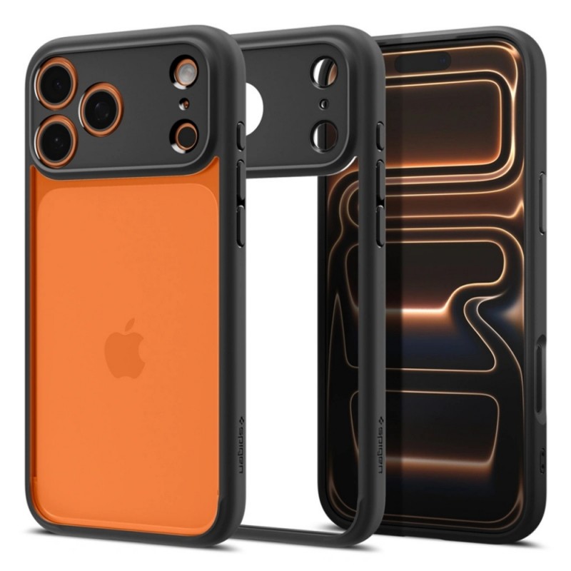 Оригинален кейс Spigen Ultra Hybrid, За iPhone 17 Pro Max (6.9), Черен