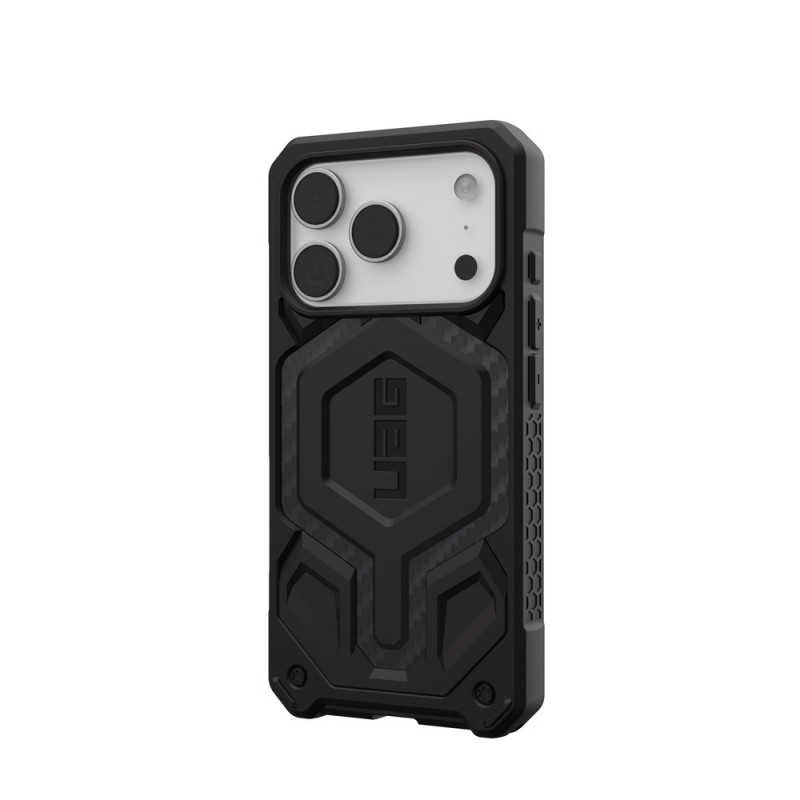 Оригинален кейс UAG Monarch Pro Carbon Fiber, За iPhone 17 Pro (6.3), Черен