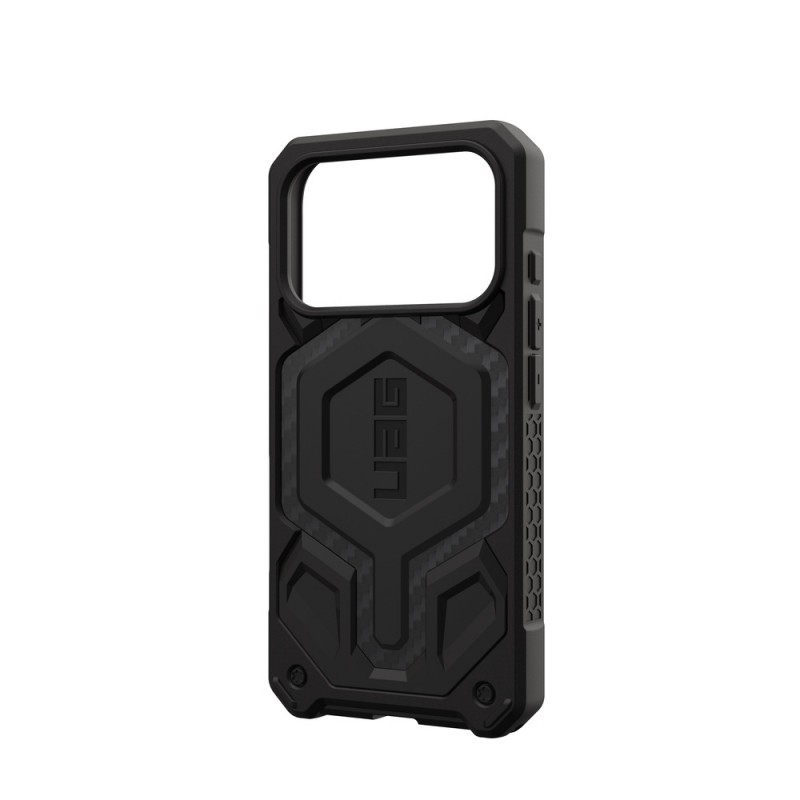 Оригинален кейс UAG Monarch Pro Carbon Fiber, За iPhone 17 Pro (6.3), Черен