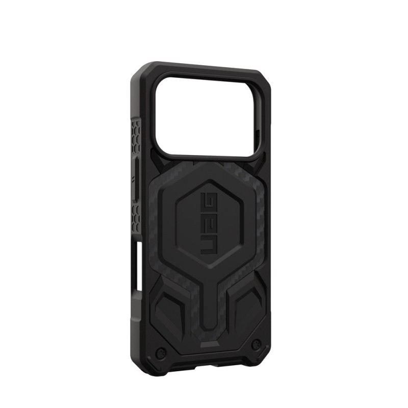 Оригинален кейс UAG Monarch Pro Carbon Fiber, За iPhone 17 Pro (6.3), Черен