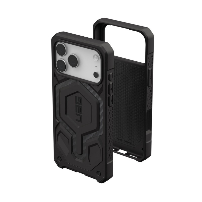 Оригинален кейс UAG Monarch Pro Carbon Fiber, За iPhone 17 Pro Max (6.9), Черен