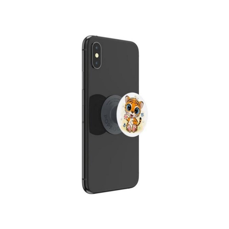 Оригинален попсокет PopSockets® PopGrip Basic Happy Cat, Многоцветен