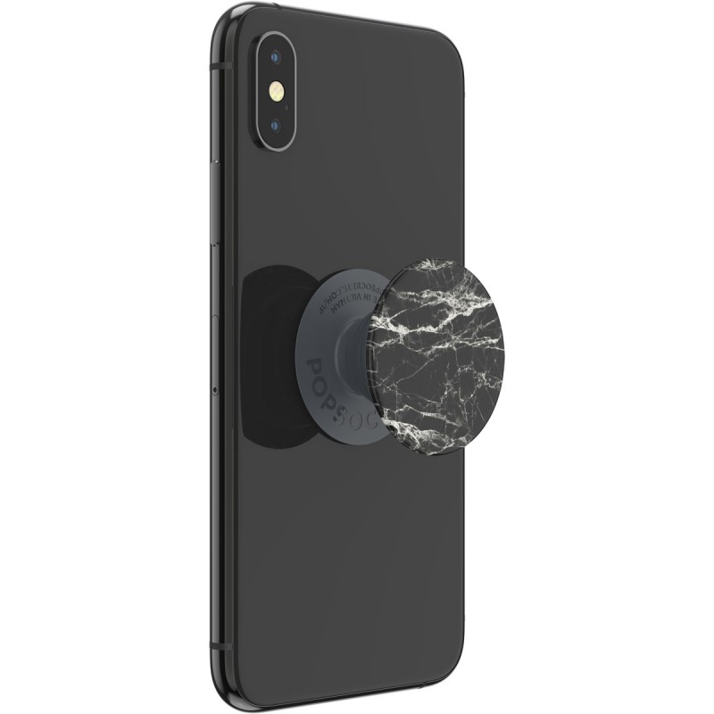 Оригинален попсокет PopSockets® PopGrip Basic Mod Marble, Черен