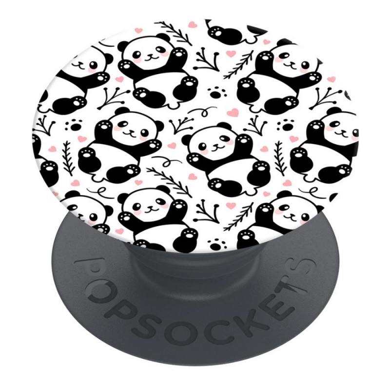 Оригинален попсокет PopSockets® PopGrip Basic Panda Boom, Многоцветен