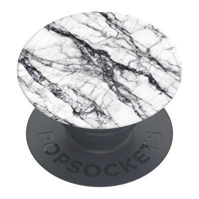 Оригинален попсокет PopSockets® PopGrip Basic White Stone Marble, Бял