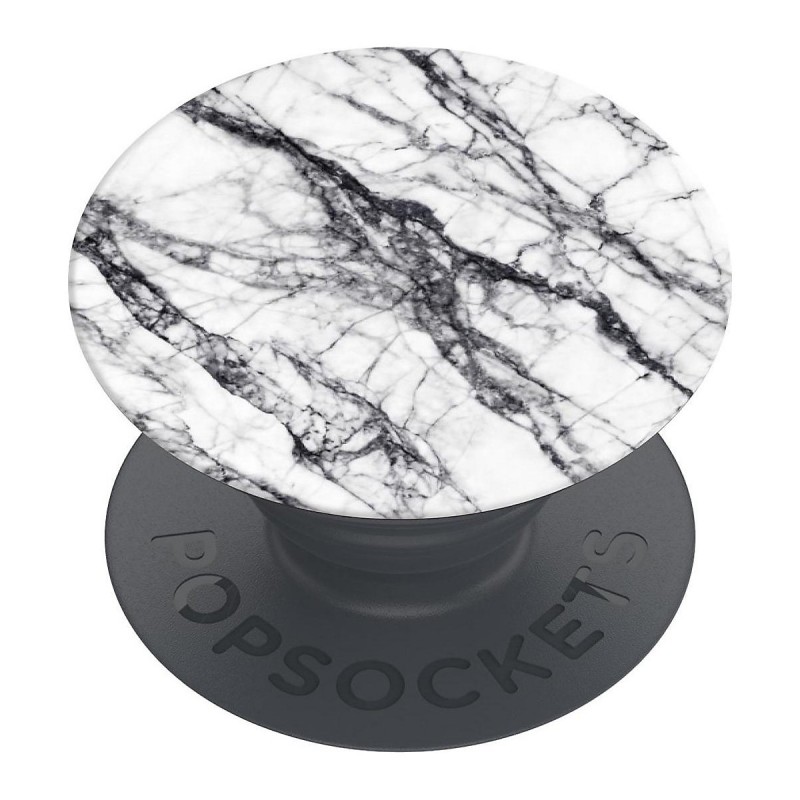 Оригинален попсокет PopSockets® PopGrip Basic White Stone Marble, Бял