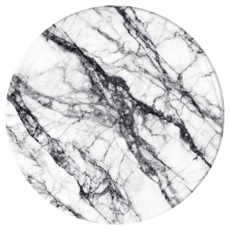 Оригинален попсокет PopSockets® PopGrip Basic White Stone Marble, Бял