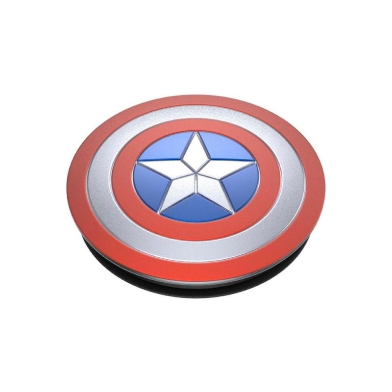Оригинален попсокет PopSockets® PopGrip License Enamel Domed Captain America Shield, Многоцветен