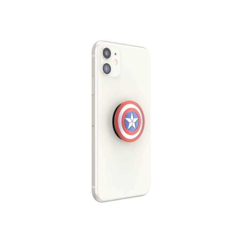 Оригинален попсокет PopSockets® PopGrip License Enamel Domed Captain America Shield, Многоцветен
