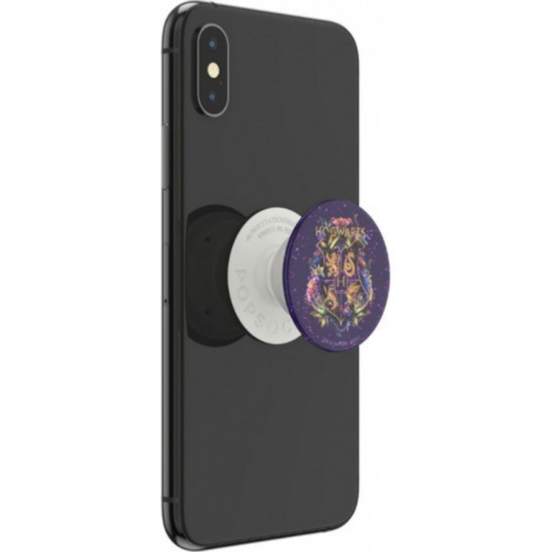 Оригинален попсокет PopSockets® PopGrip License Glitter Hogwarts Floral, Многоцветен
