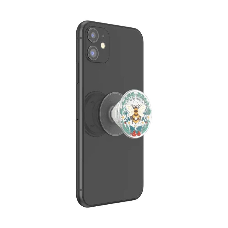 Оригинален попсокет PopSockets® PopGrip PlantCore Bee Boho, Многоцветен