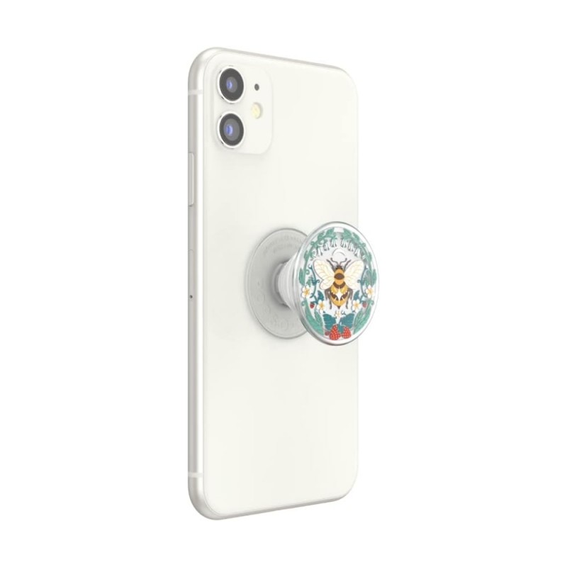 Оригинален попсокет PopSockets® PopGrip PlantCore Bee Boho, Многоцветен