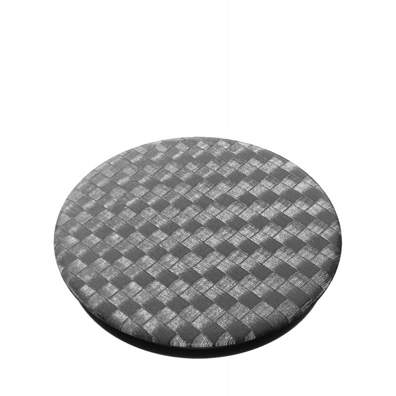 Оригинален попсокет PopSockets® PopGrip Premium Carbonite Weave, Сребрист