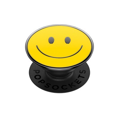 Оригинален попсокет PopSockets® PopGrip Premium Enamel Be Happy, Жълт